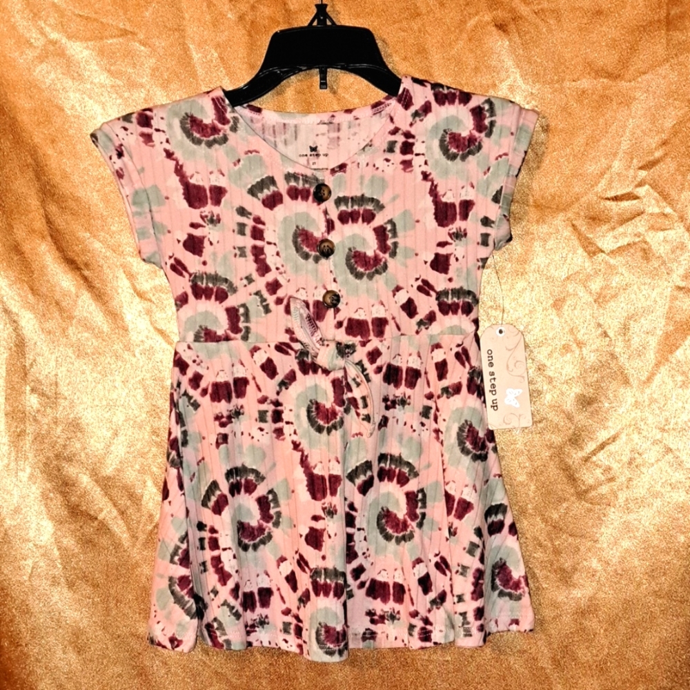 NWT One Step Up tie dye toddler dress